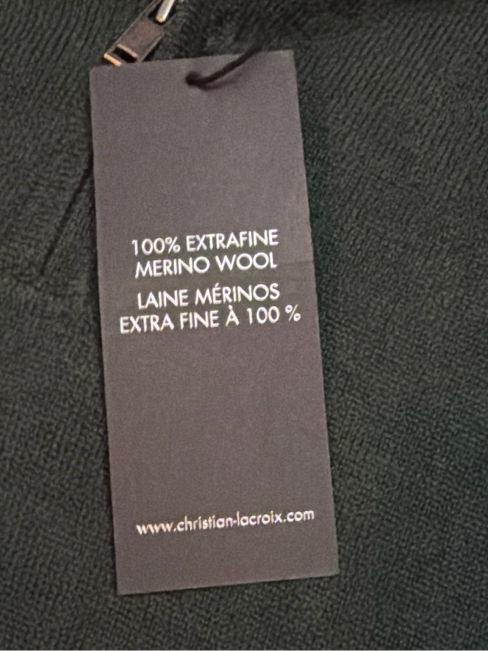 Christian Lacroix Men’s Black Half-Zip Pullover Sweater - Picture 7 of 8